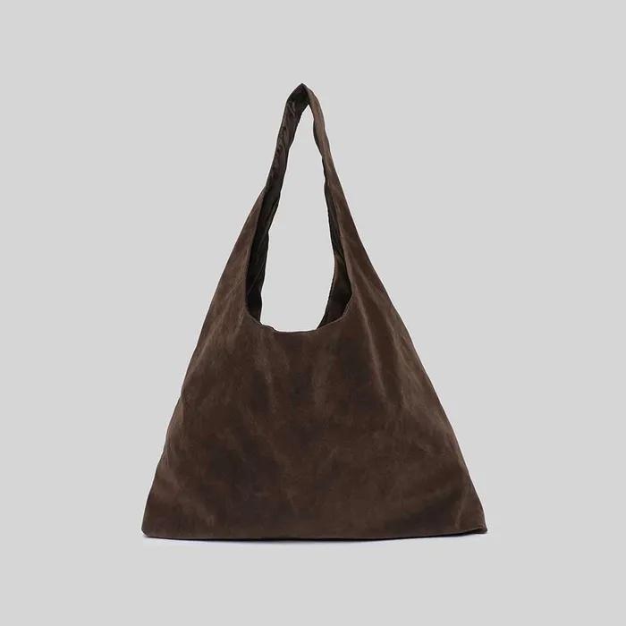 [25 FALL][SALT Label] CLASSIC SUEDE SHOULDER BAG_BROWN