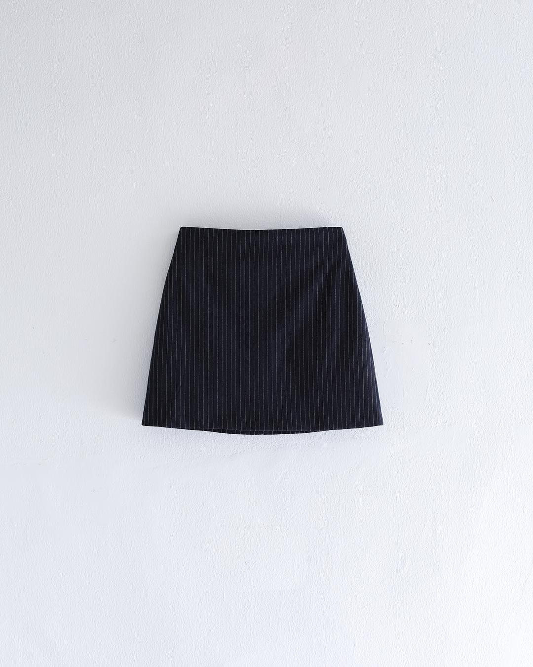 Stripe Mini Skirt Navy
