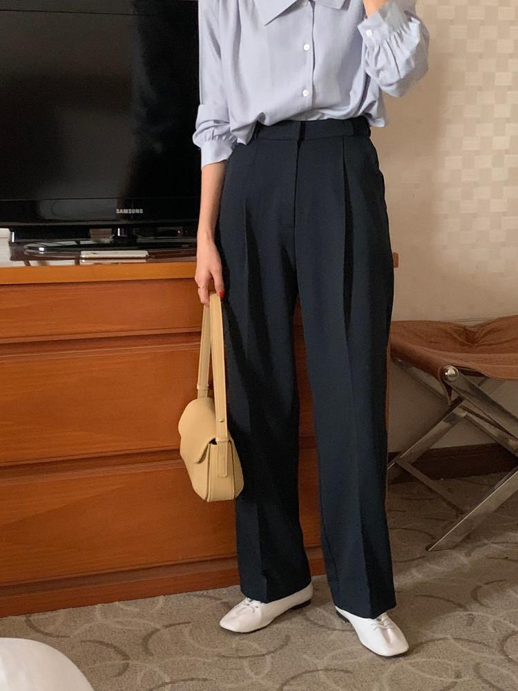 라뷰 일자핏 핀턱 슬랙스 5color