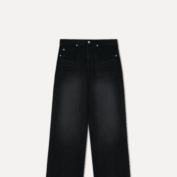 Mariam wide fit jeans brushed black