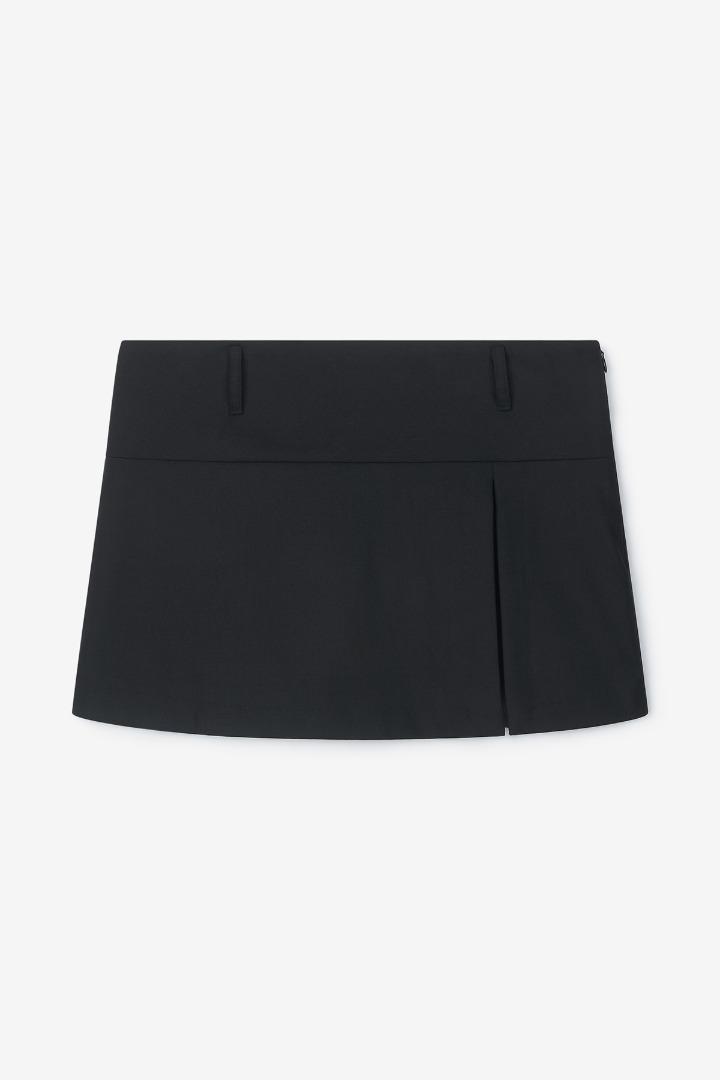 트임 미니 스커트 팬츠 블랙