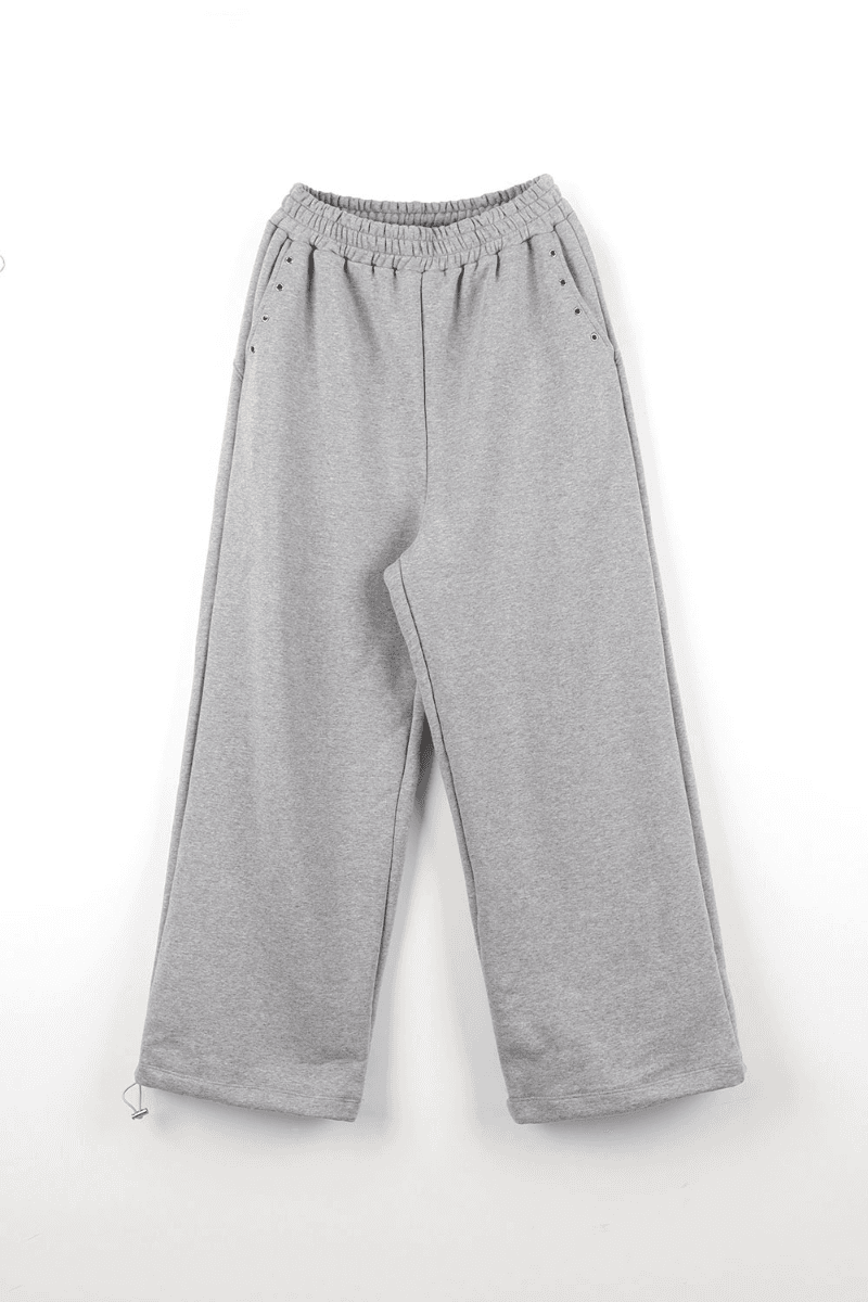 컬러인아이디 백 써클 와이드 팬츠