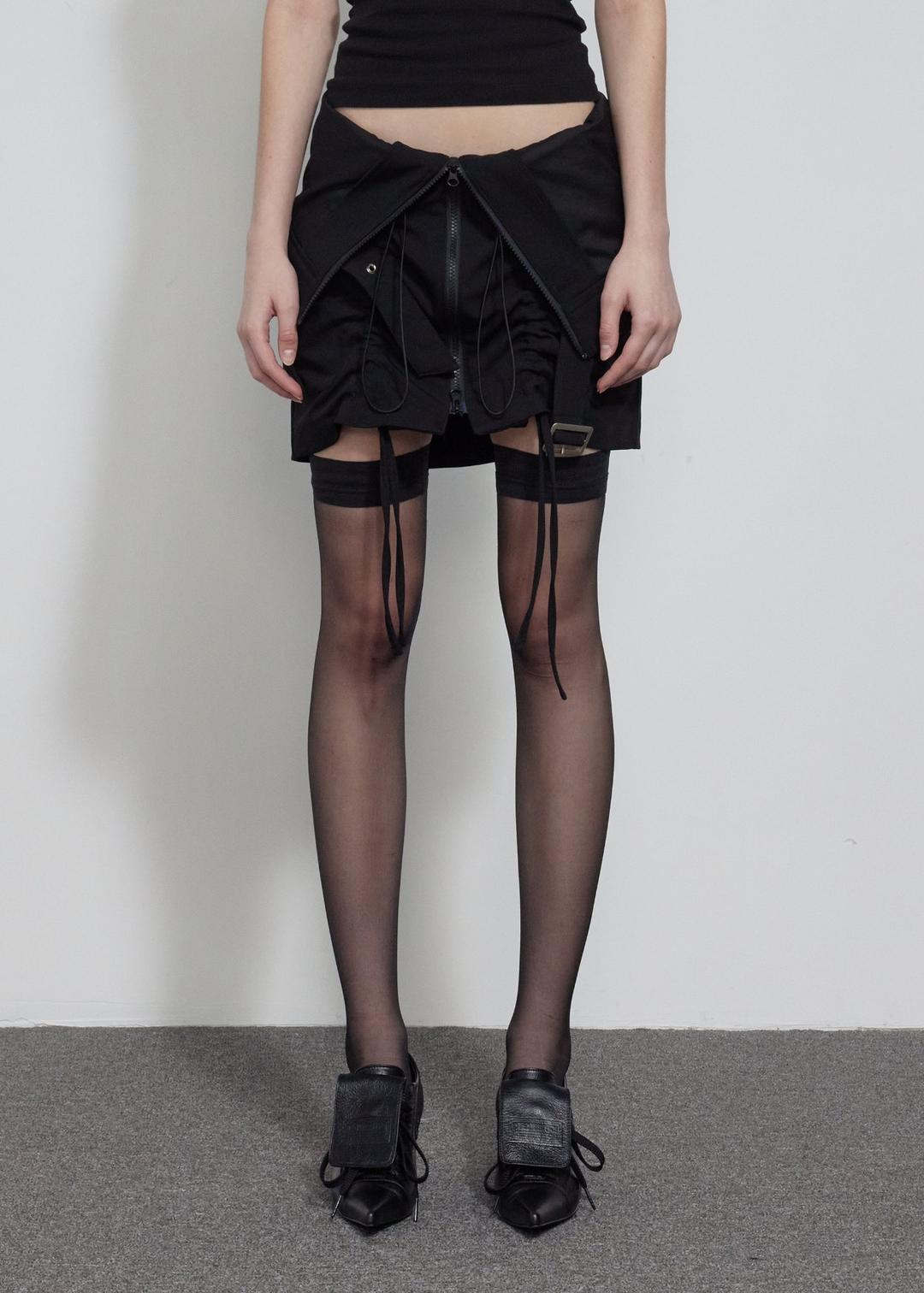 MULTI-WAY UTILITY SKIRT, BLACK