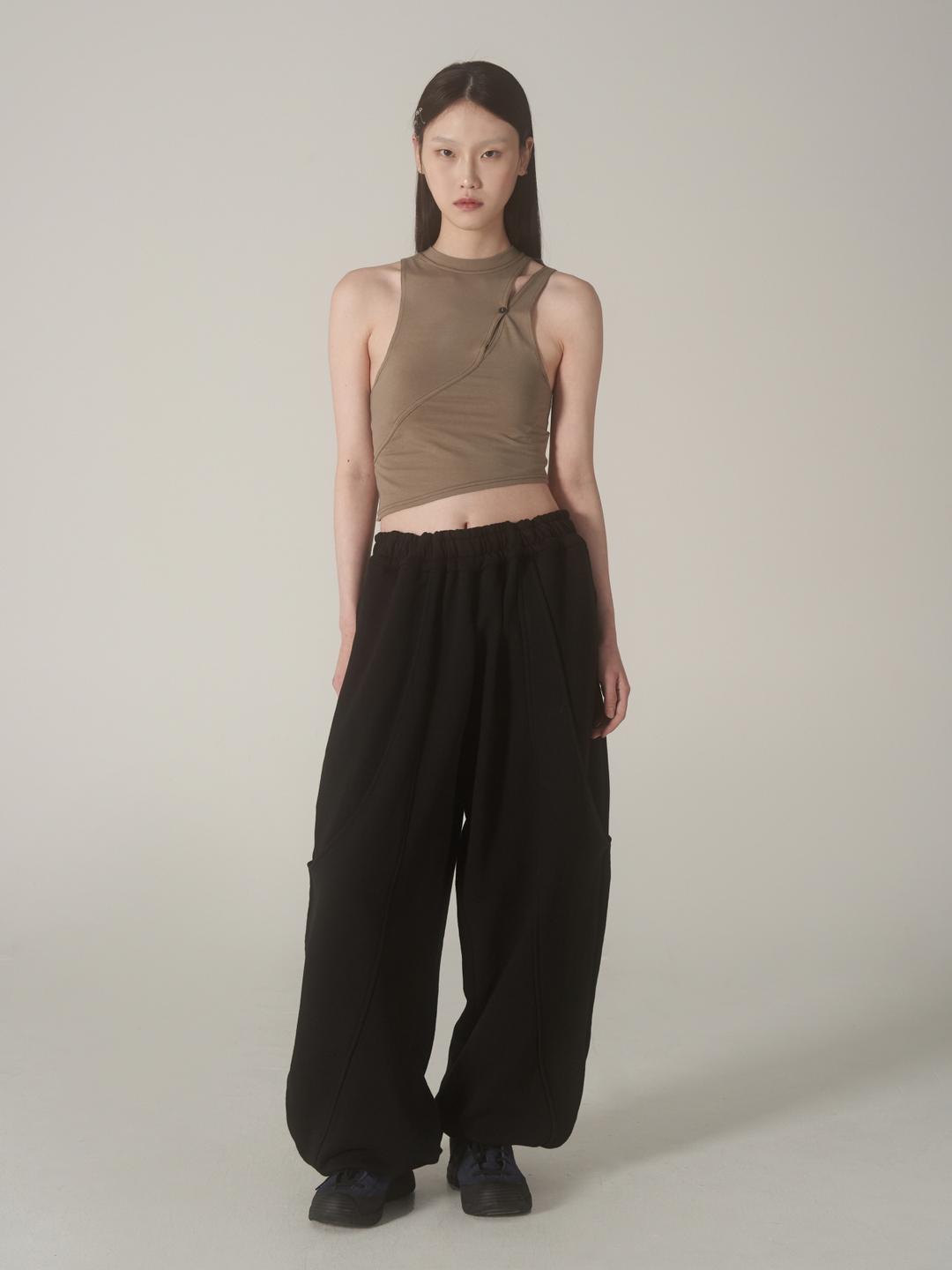 [4월28일 예약배송]ROUNDING BIG POCKET SWEAT PANTS, BLACK