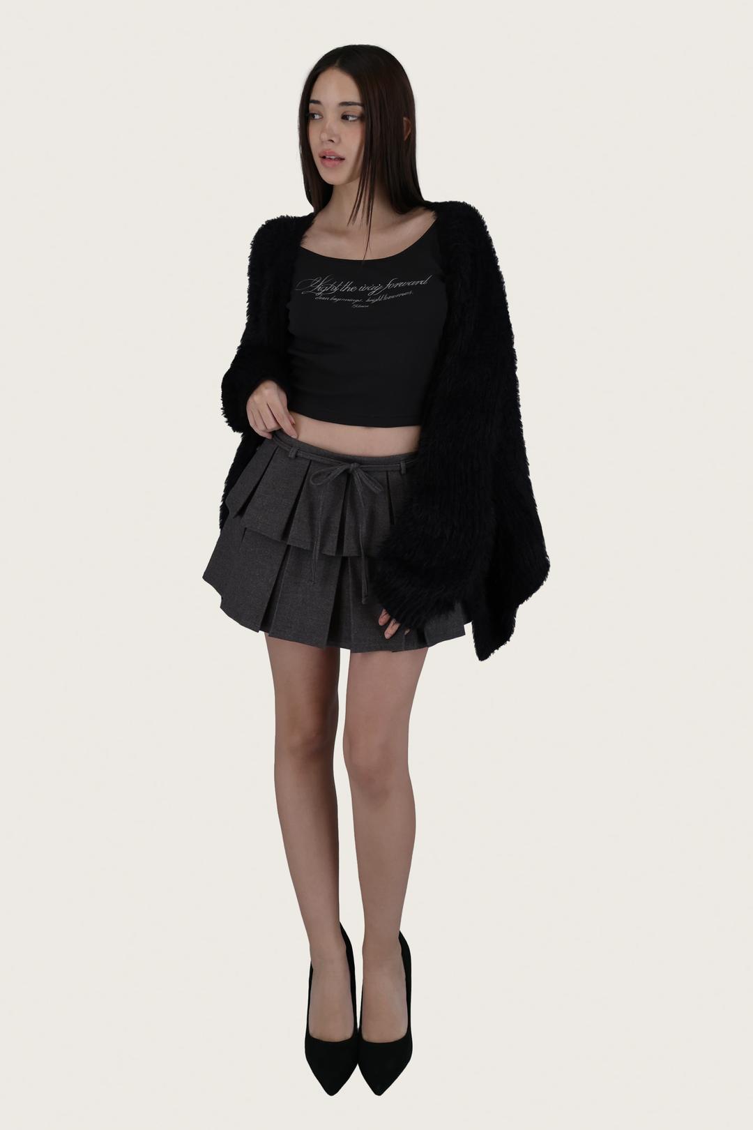 Sugarplum hairy cardigan, Black