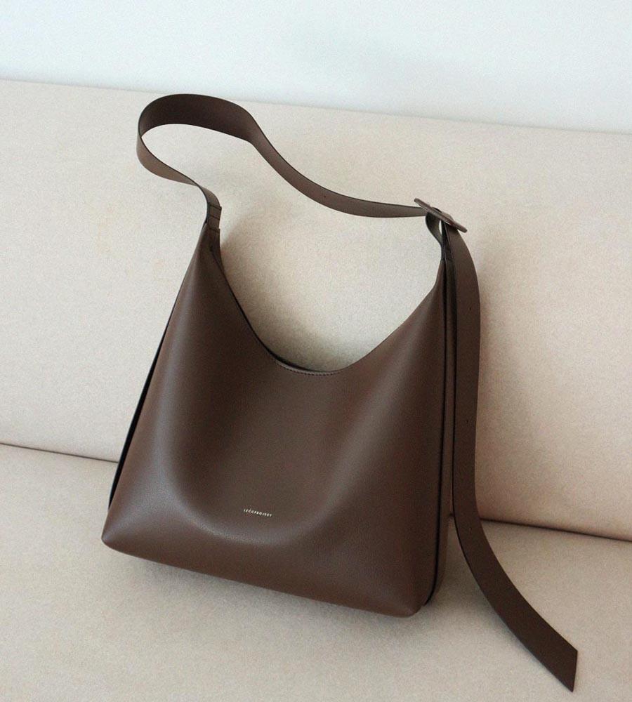 [IN STOCK]  LOG HOBO BAG - Artificial Leather_D.BROWN