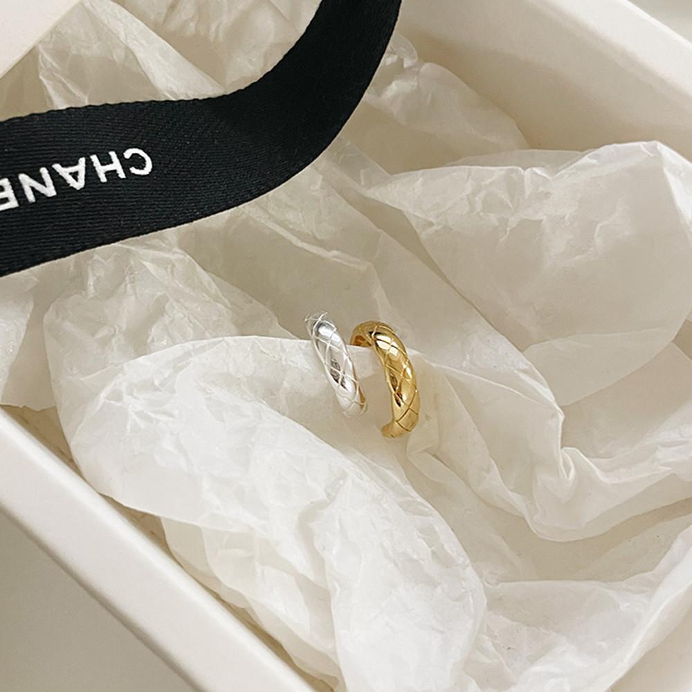 silver925 퀄팅 포인트 링 귀찌 이어커프 귀 안뚫는 귀걸이 실버925 16k골드 도금