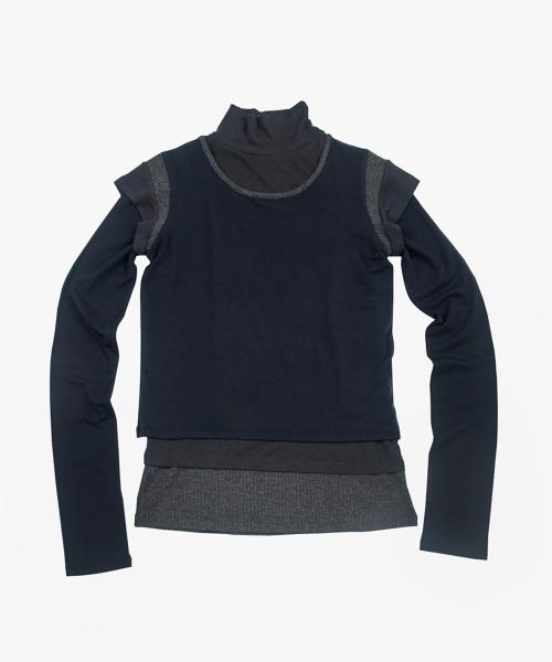 쓰리 인 원 레이어드 탑 / 네이비