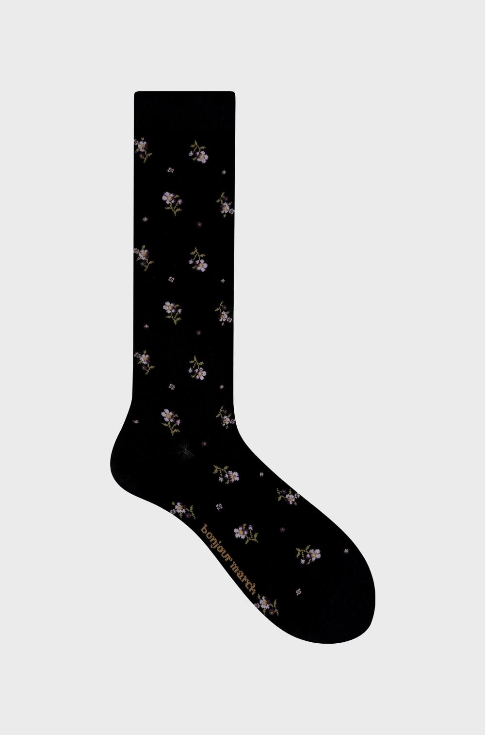 Cosmos knee socks_black