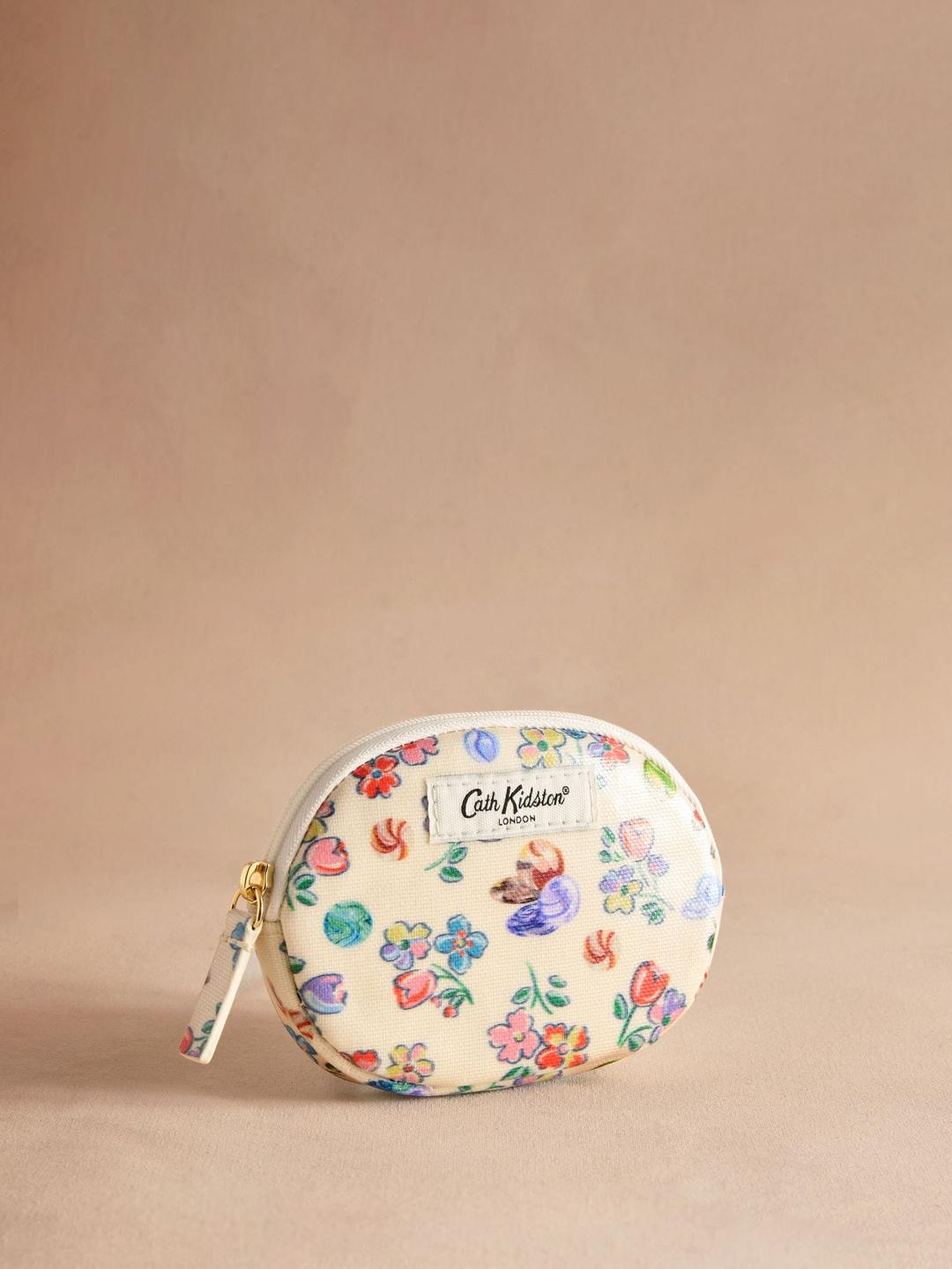 Cath Kidston Ecru Marble Round Pocket Purse