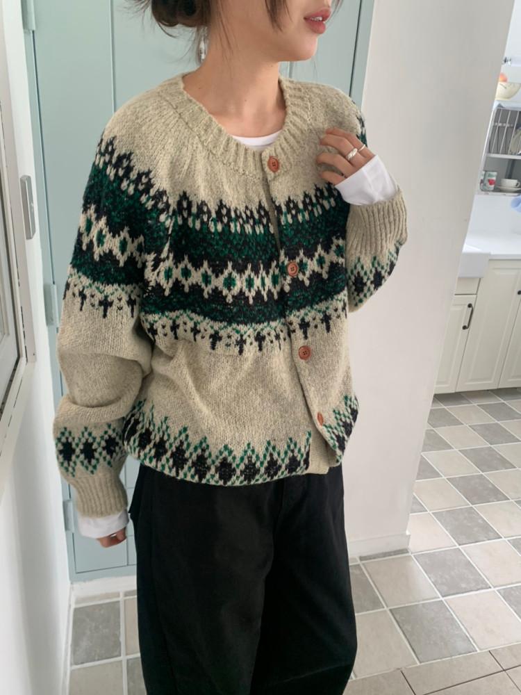 [남여공용] 아이슬란드 노르딕 가디건 3colors 오버핏가디건