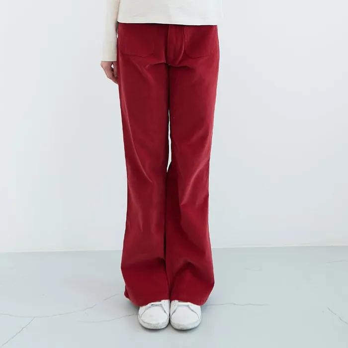 포켓 코듀로이 부츠컷 팬츠 (Red)