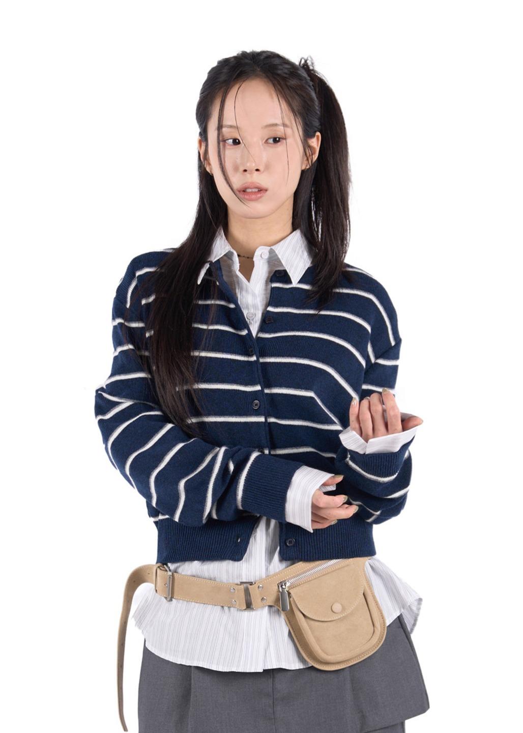 릿킴 MINIMAL STRIPE CARDIGAN