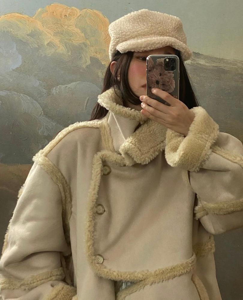 사샤 제제우노시티 메르시어링코트, 2 Colour 진베이지,연베이지