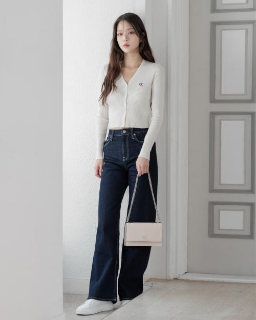 여 아이보리 립 가디건 J224287 YBI