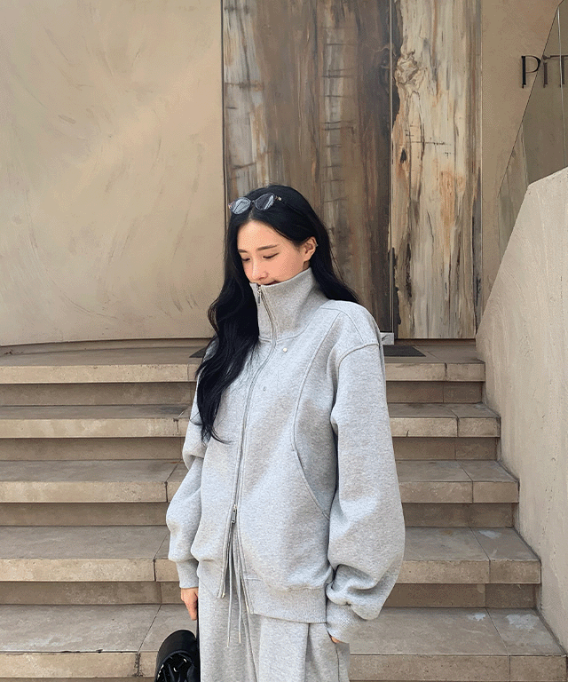 온채 [‼️원단미침‼️/이중지/오버핏/남녀공용] 레인 커브 이중지 투웨이 집업 3color