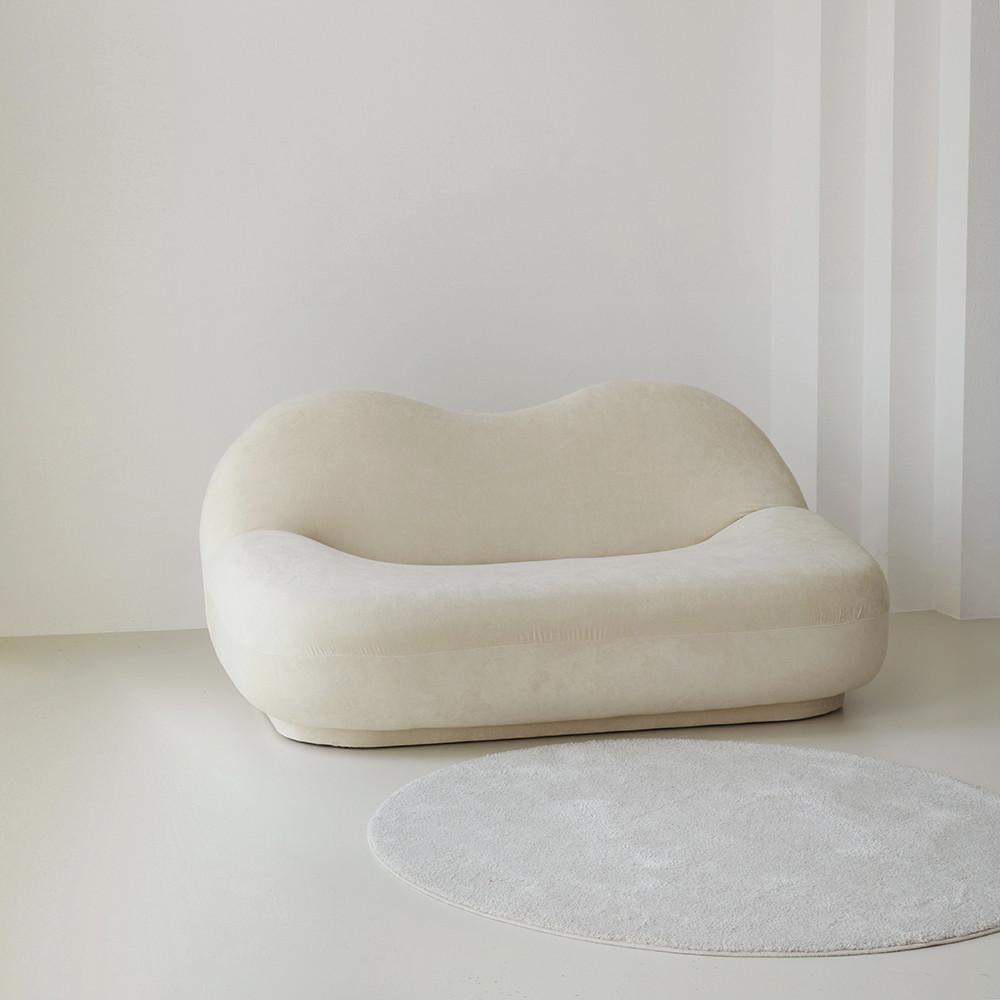 [베스테브로] 쉘 2 소파 160cm 패브릭 라운드 디자인 곡선 쇼파