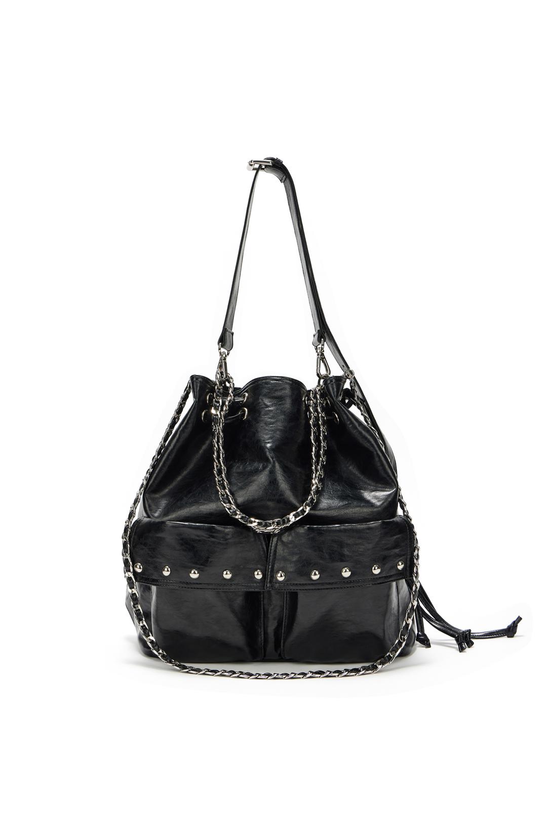 DEINET 5-WAY STUD POCKET MULTI BAG IN BLACK