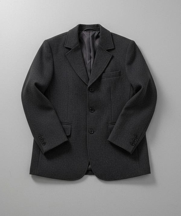 [MADE][자체제작][겨울][2온스]머스크 울 오버핏 누빔 싱글 자켓 숏코트 (2color)