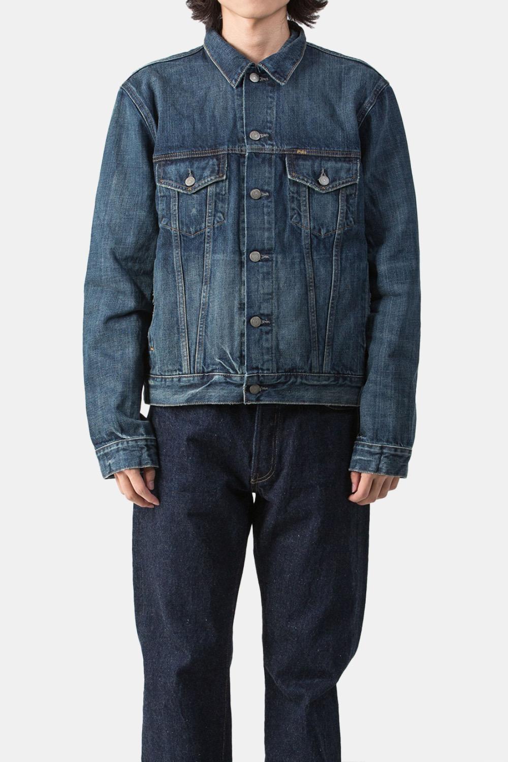 [RESTOCK] (CO) FADED DENIM TRUCKER JACKET BLUE