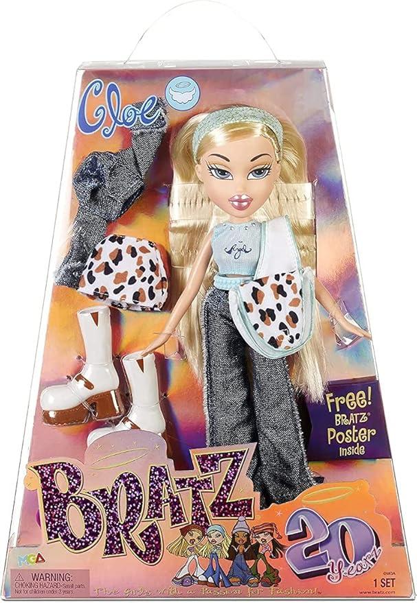 Bratz 20주년 기념 에디션 클로이 인형 - 의상 2개, 액세서리 및 홀로그램 포스터 - 만 7세 이상