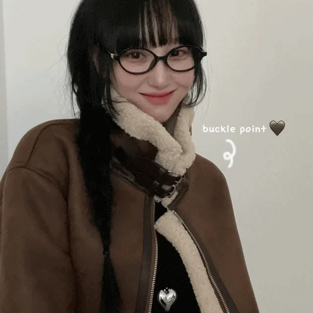 고퀄🤎[양털안감!/따뜻해요-]버클하이넥스웨이드레더양털무스탕자켓(3color)