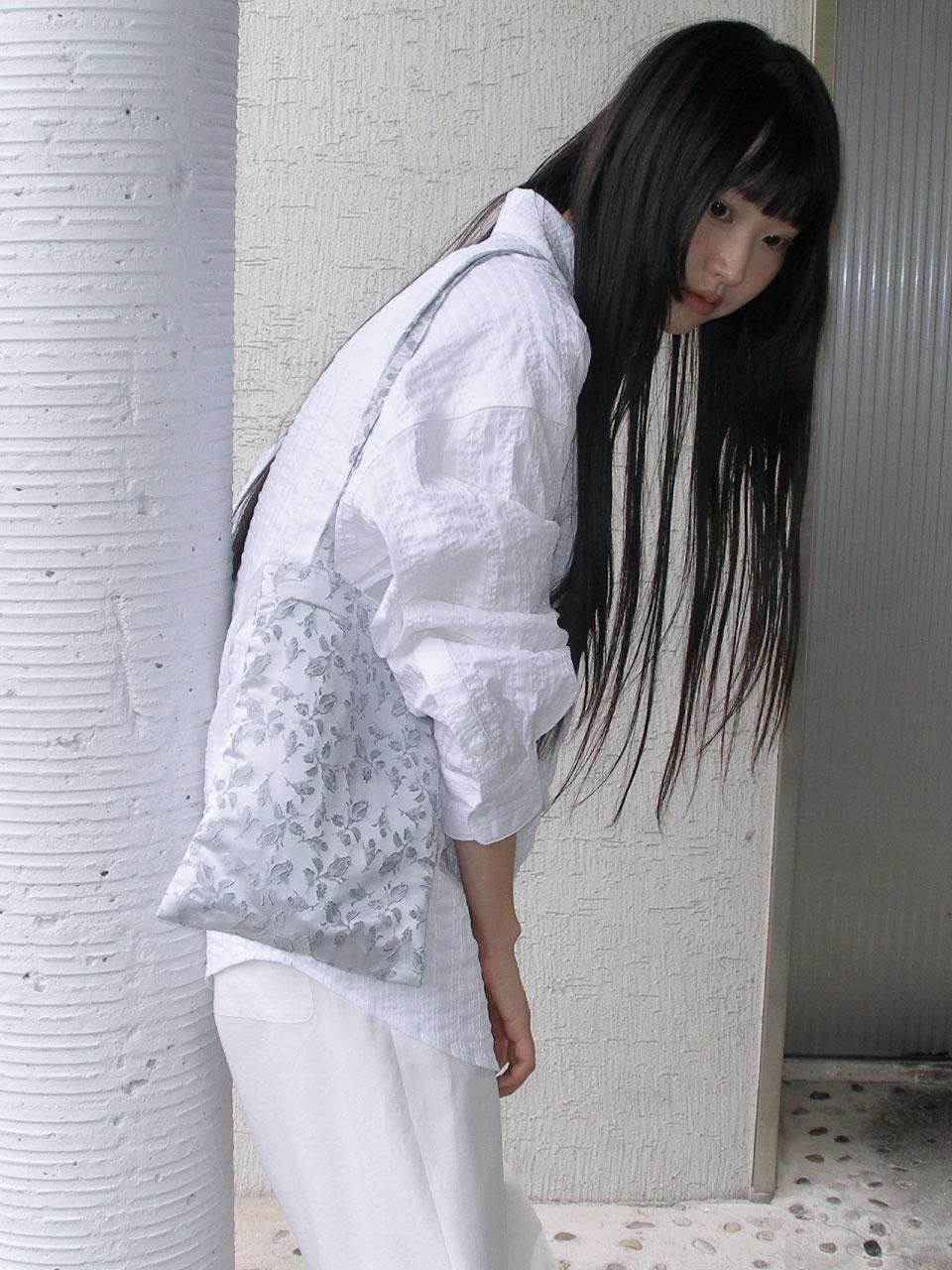 Flower Jacquard Bag-Grey