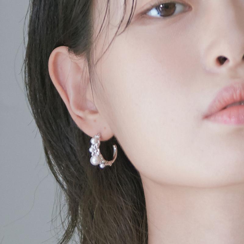 Water bubble pearl 진주링귀걸이