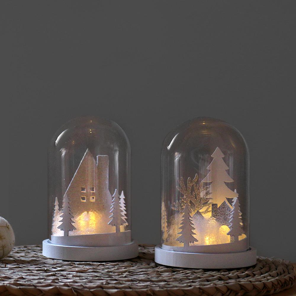 코튼 스노우 화이트 돔 조명(L)