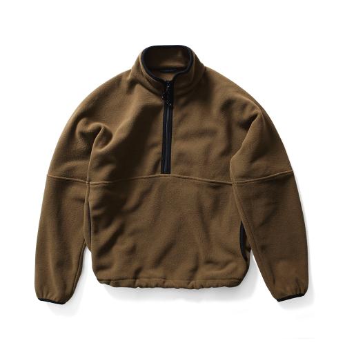 플리스 하프집업 - 필드브라운