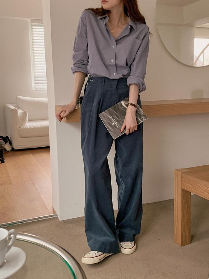 아피니티 코듀로이 비조 롱 골덴 팬츠 (navy)