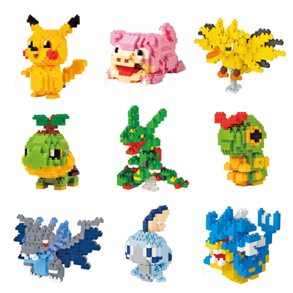 포켓몬스터 나노블럭 4+1 미니 소형 포켓몬 애니메이션 캐릭터 블럭 미니어처