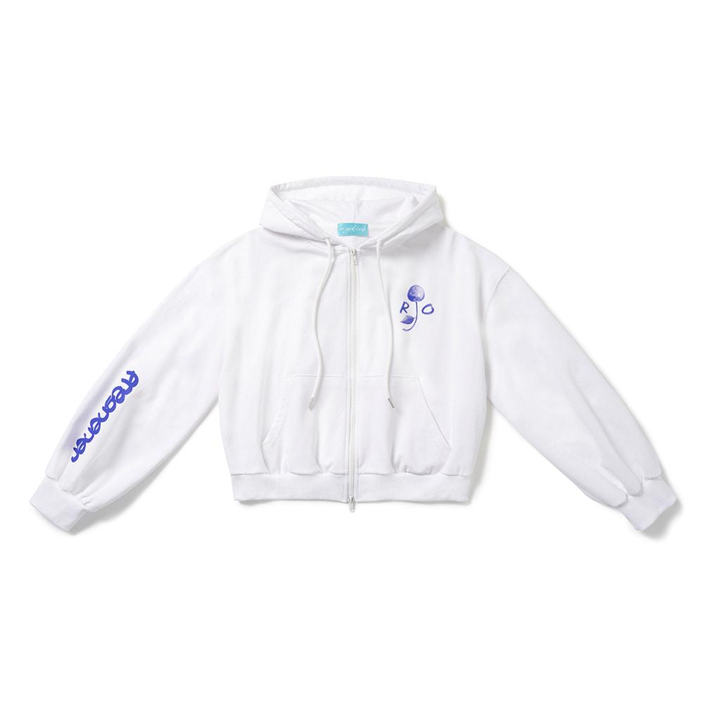 CHERRY HOODED ZIP-UP