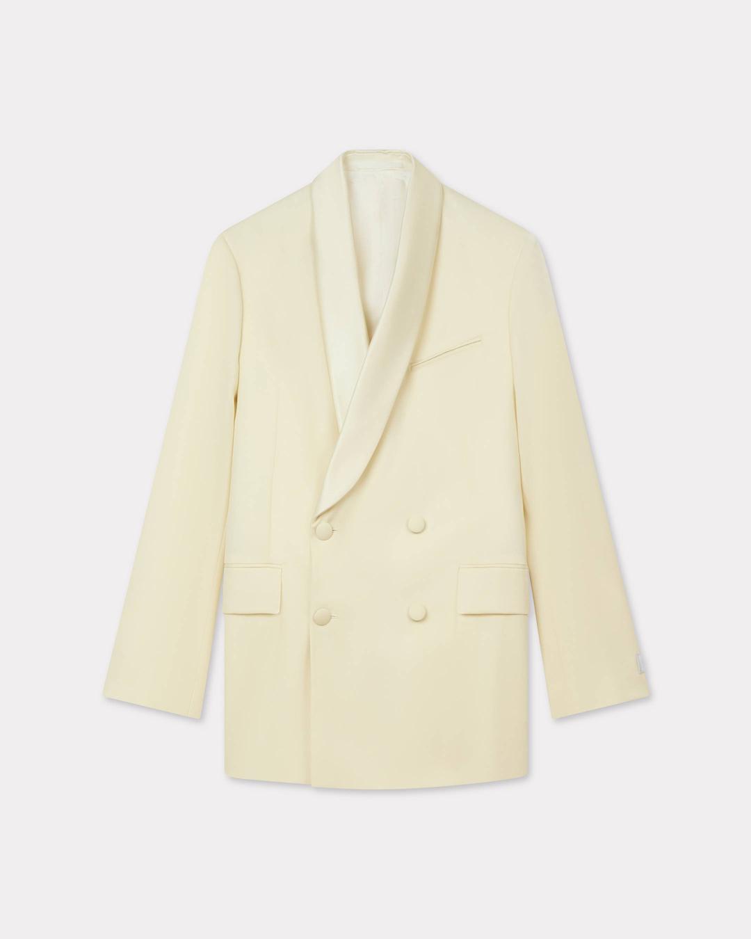Shawl collar blazer in virgin wool