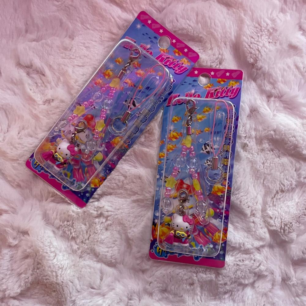 [고전문구] 헬로키티 다이버 비즈 박스형 스트랩