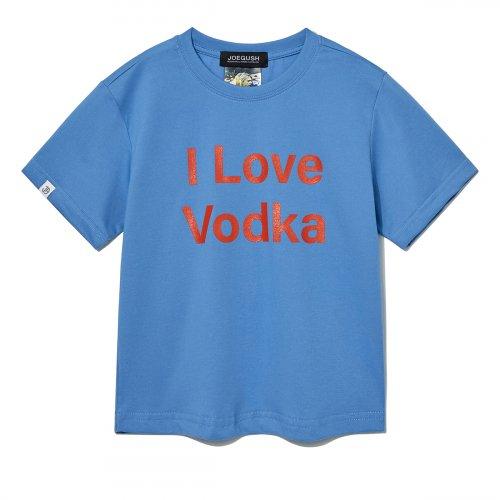 I Love Vodka T-shirt (NEW CROP VER.) (Blue)