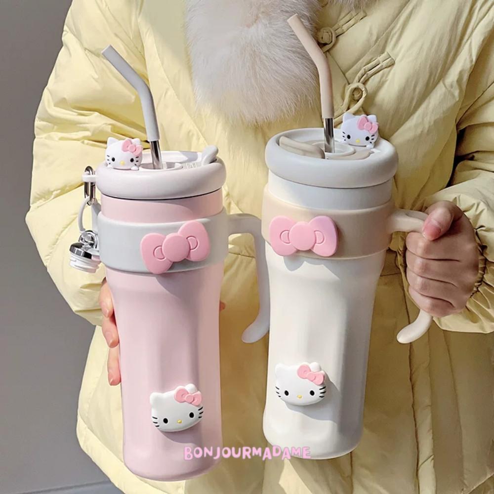 밀키키티 빨대 대용량 텀블러 1200ml