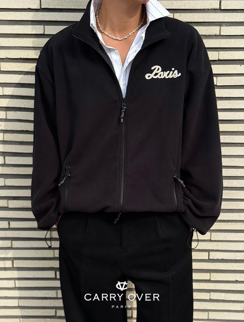 Paris 플리스 스웻 자켓 ( BLACK )