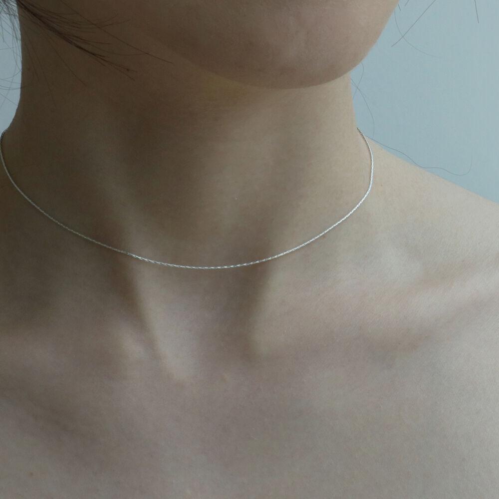 [실버925] SILVER THIN THREAD NECKLACE(CHOKER)
