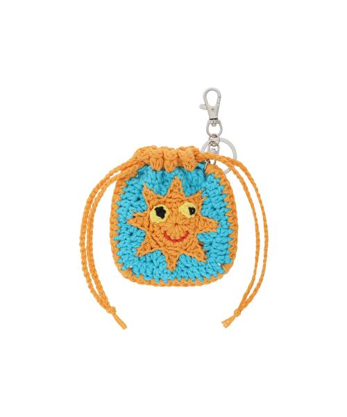 [X LOVE PARADISE] CROCHET ODD SUN MINI POUCH KEYCHAIN_MIX(IK2EMMAB76C)