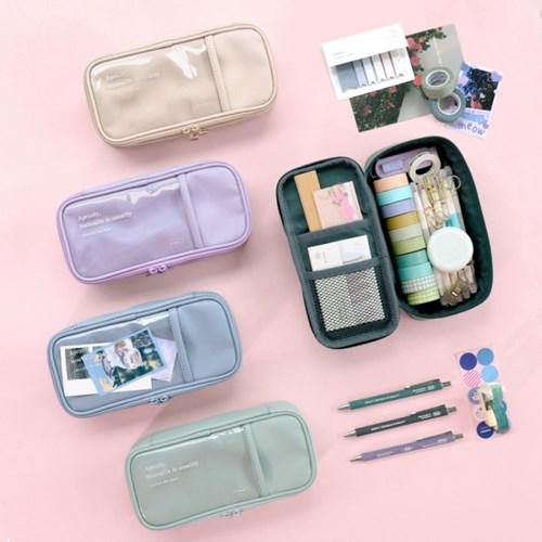 아이코닉 콜렉트 레더 펜파우치