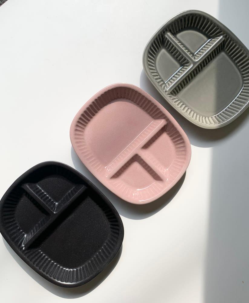 ( 4color ) Color Divide Tray / 도자기 컬러 나눔 식판