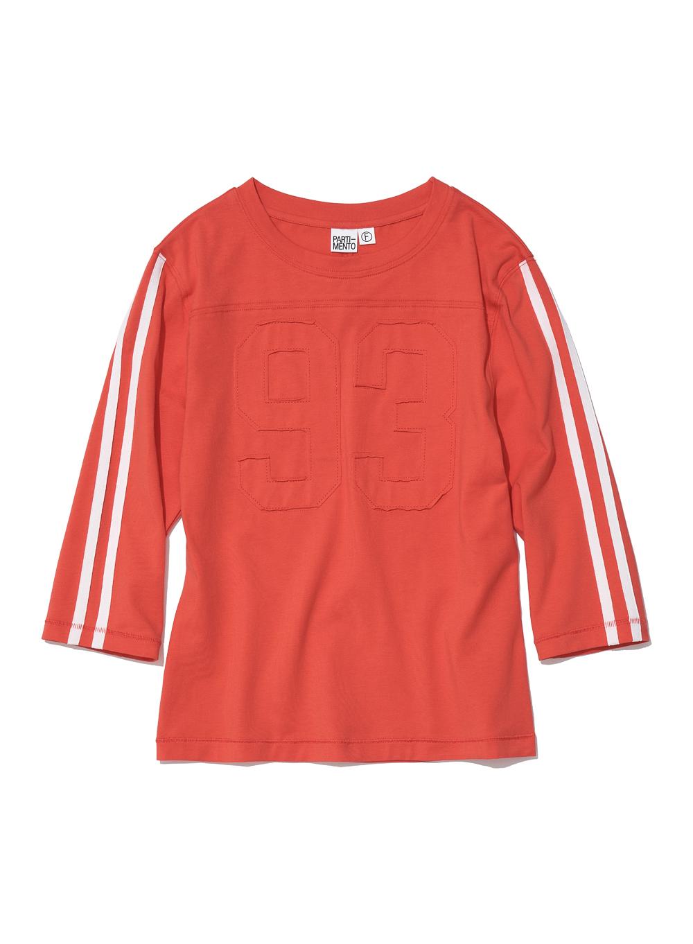 [WOMEN] 93 APPLIQUE THREE-QUATER SLEEVE TEE_CHILLY