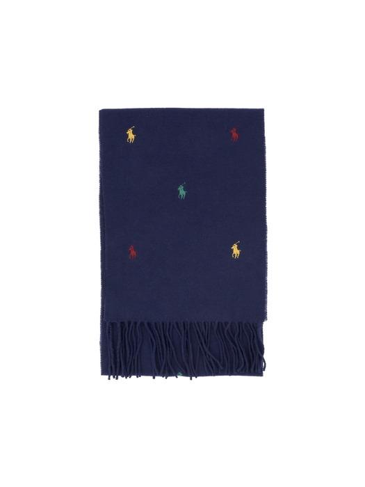 폴로랄프로렌 PC1315-410 포니 엠브로이드 플레이어 프린지 머플러