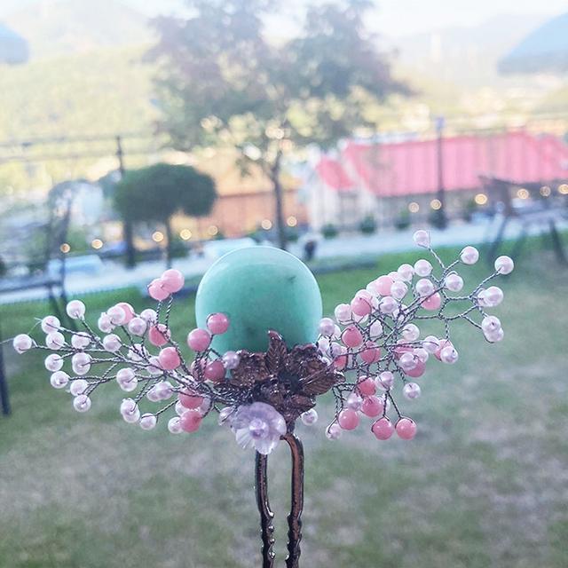 명품 조가비 비녀