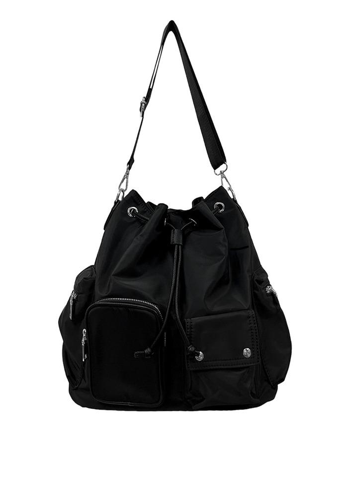 NO.198 BLACK TALK BUCKET SHOULDER BAG