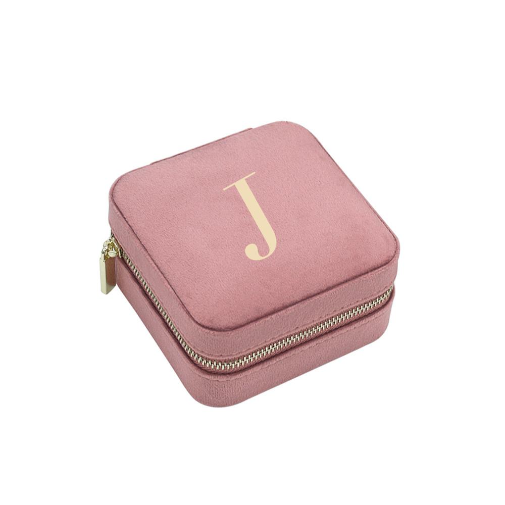 Alphabet Velvet Jewelry Box_ Portable 포터블 러스트핑크 알파벳 선택가능