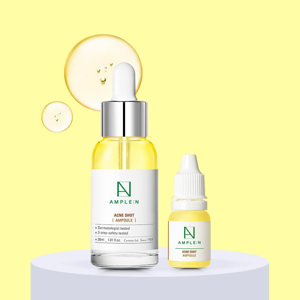 [미니앰플 증정] 앰플엔 아크네샷 앰플 30ml / 피지조절 트러블 저격 / 프로폴리스 키토산 함유 / 여드름케어 앰플