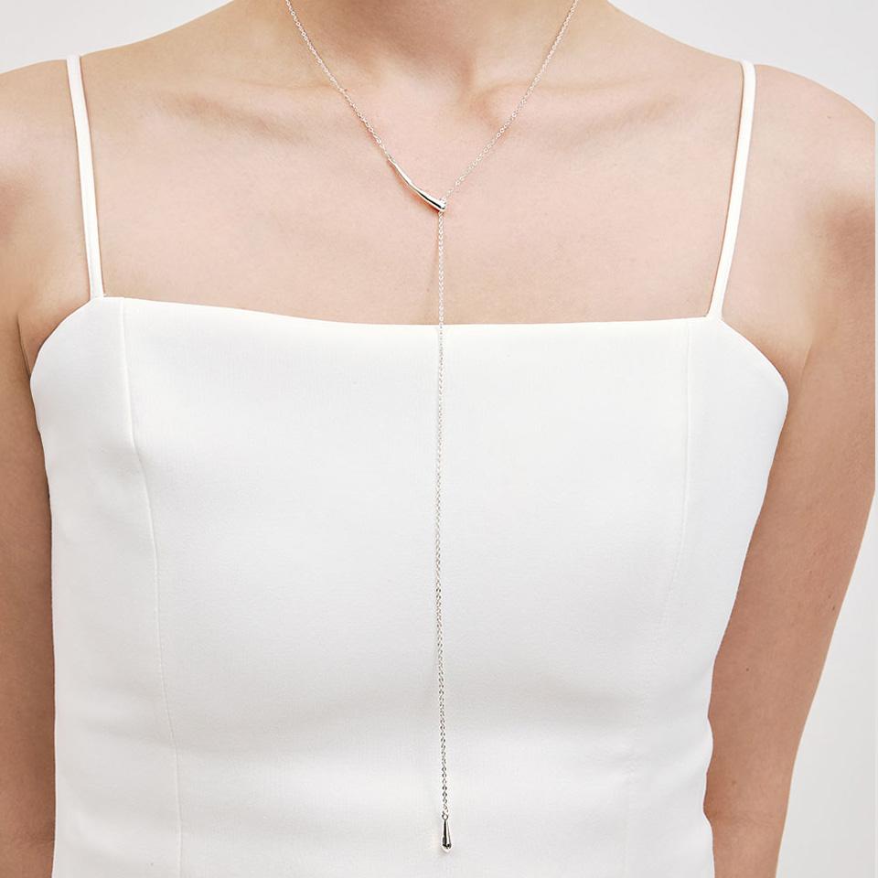 Y water drop necklace