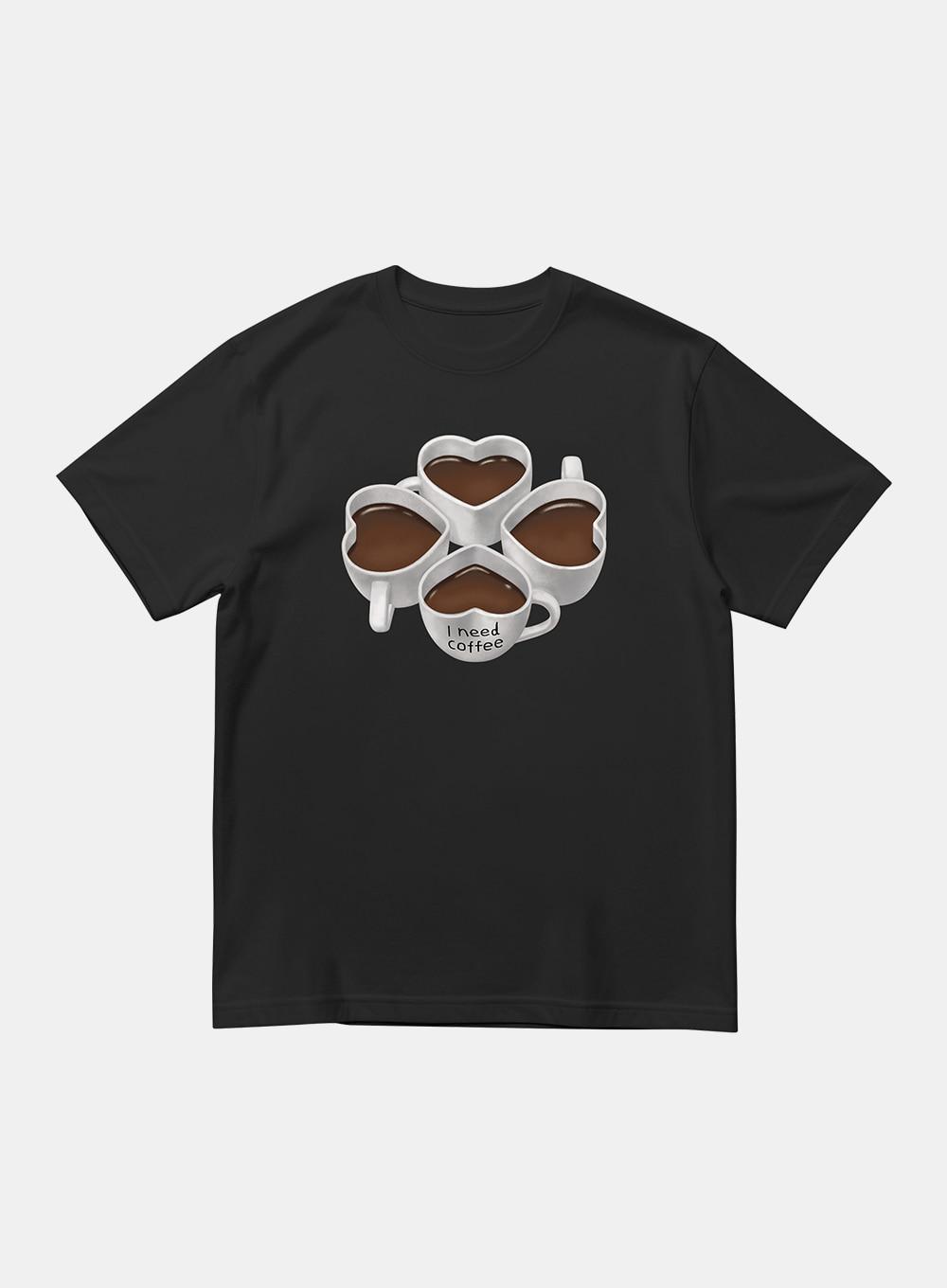 GRAPHIC TEE I Need Coffee